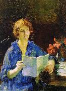 Jones, Francis Coates Woman Reading Sweden oil painting artist